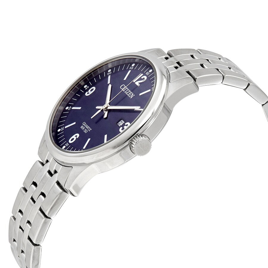 Citizen Quartz Blue Dial Stainless Steel Men's Watch BI1050-81L - Dawson Watches #2