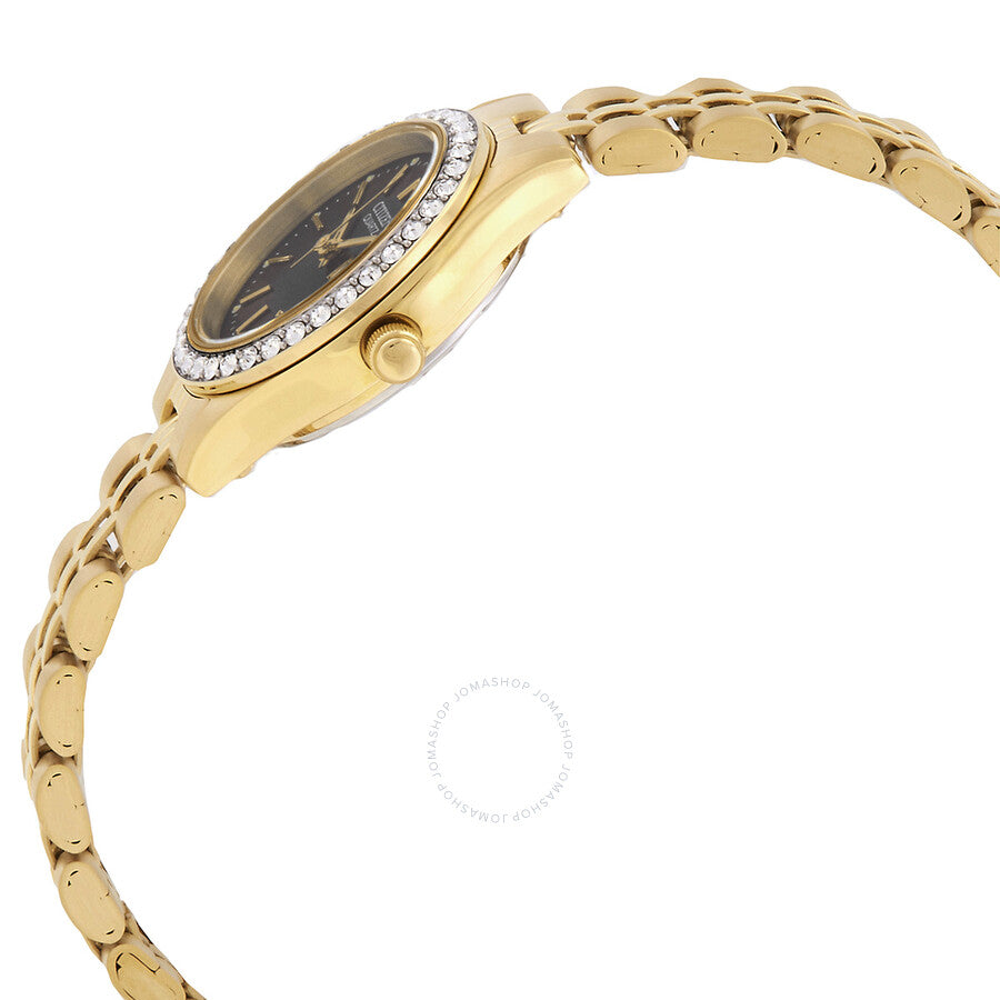 Citizen Quartz Crystal Black Dial Ladies Watch EQ0532-55E - Dawson Watches #2