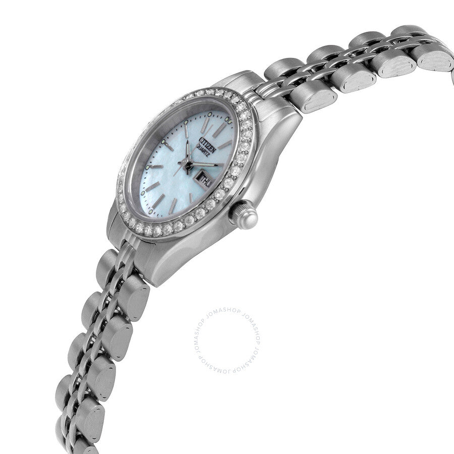 Citizen Quartz Crystal Blue Dial Ladies Watch EQ0530-51N - Dawson Watches #2