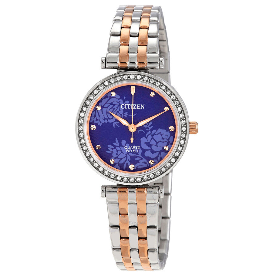 Citizen Quartz Crystal Blue Dial Ladies Watch ER0218-53L - Dawson Watches