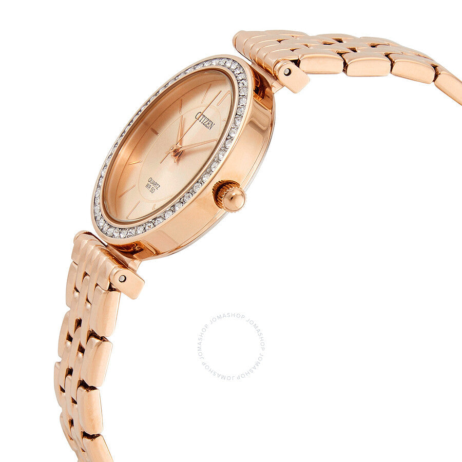 Citizen Quartz Crystal Rose Dial Rose Gold-tone Ladies Watch ER0213-57X - Dawson Watches #2