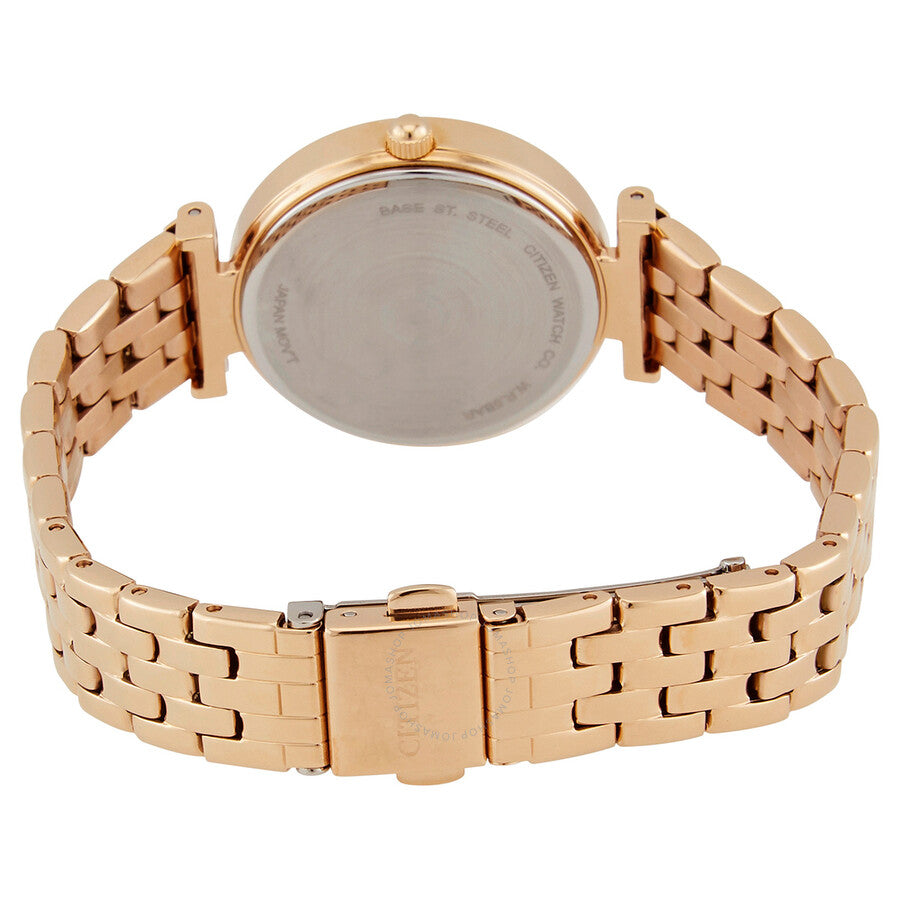 Citizen Quartz Crystal Rose Dial Rose Gold-tone Ladies Watch ER0213-57X - Dawson Watches #3