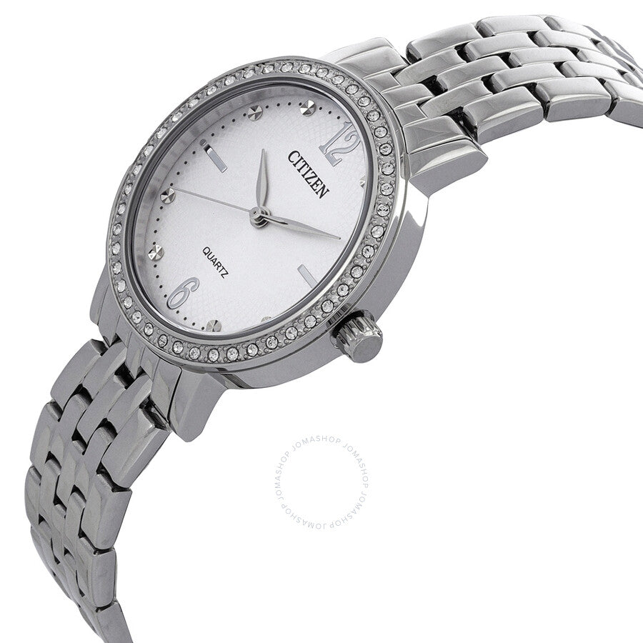 Citizen Quartz Crystal Silver Dial Ladies Watch EL3100-55A - Dawson Watches #2
