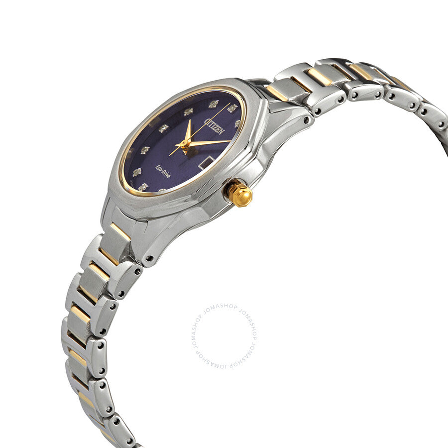 Citizen Quartz Diamond Blue Dial Two-tone Ladies Watch EW2584-53L - Dawson Watches #2