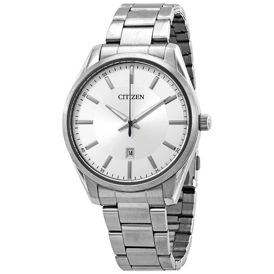 Citizen Quartz Silver Dial Stainless Steel Men's Watch BI1030-53A - Dawson Watches