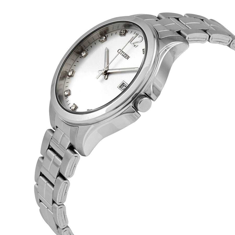 Citizen Quartz Silver Dial Stainless Steel Ladies Watch EV0050-55A - Dawson Watches #2