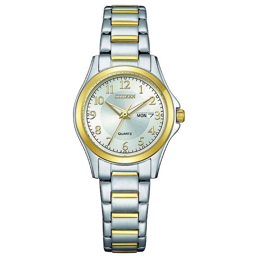 Citizen Quartz Silver Dial Two-Tone Ladies Watch EQ0614-52B - Dawson Watches