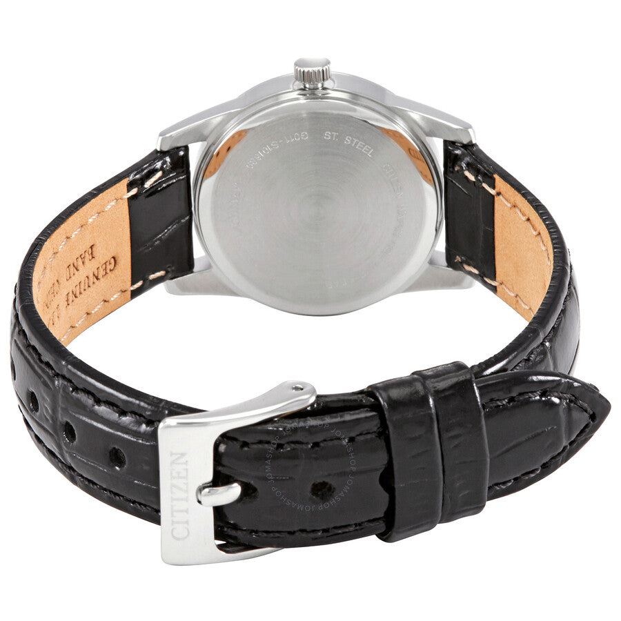 Citizen Quartz White Dial Black Leather Ladies Watch EU6000-06A - Dawson Watches #3