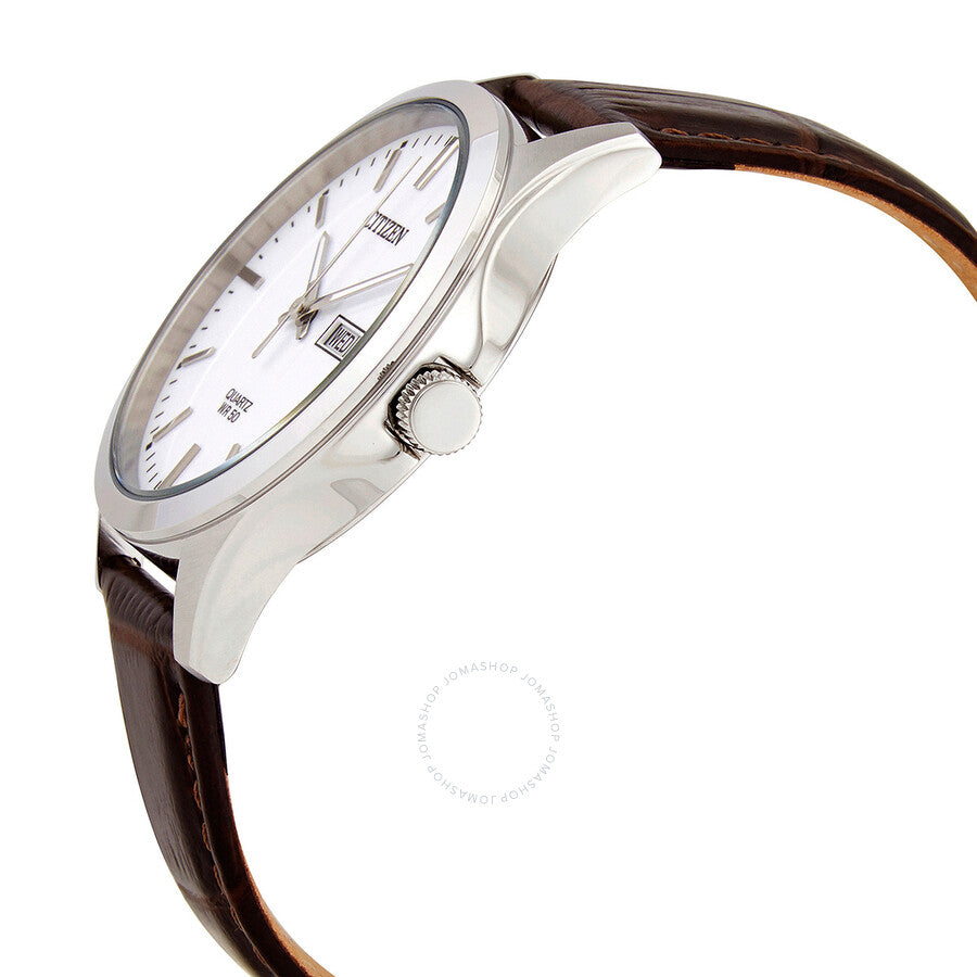 Citizen Quartz White Dial Brown Leather Men's Watch BF2001-12A - Dawson Watches #2