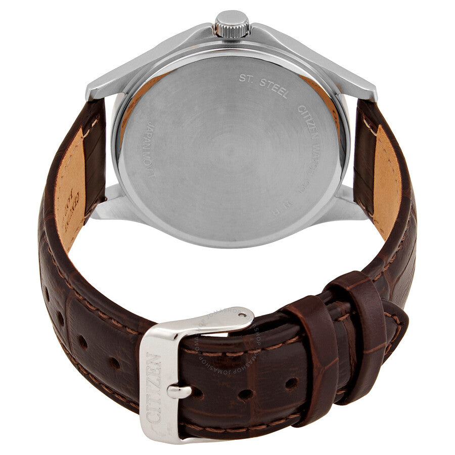 Citizen Quartz White Dial Brown Leather Men's Watch BF2001-12A - Dawson Watches #3