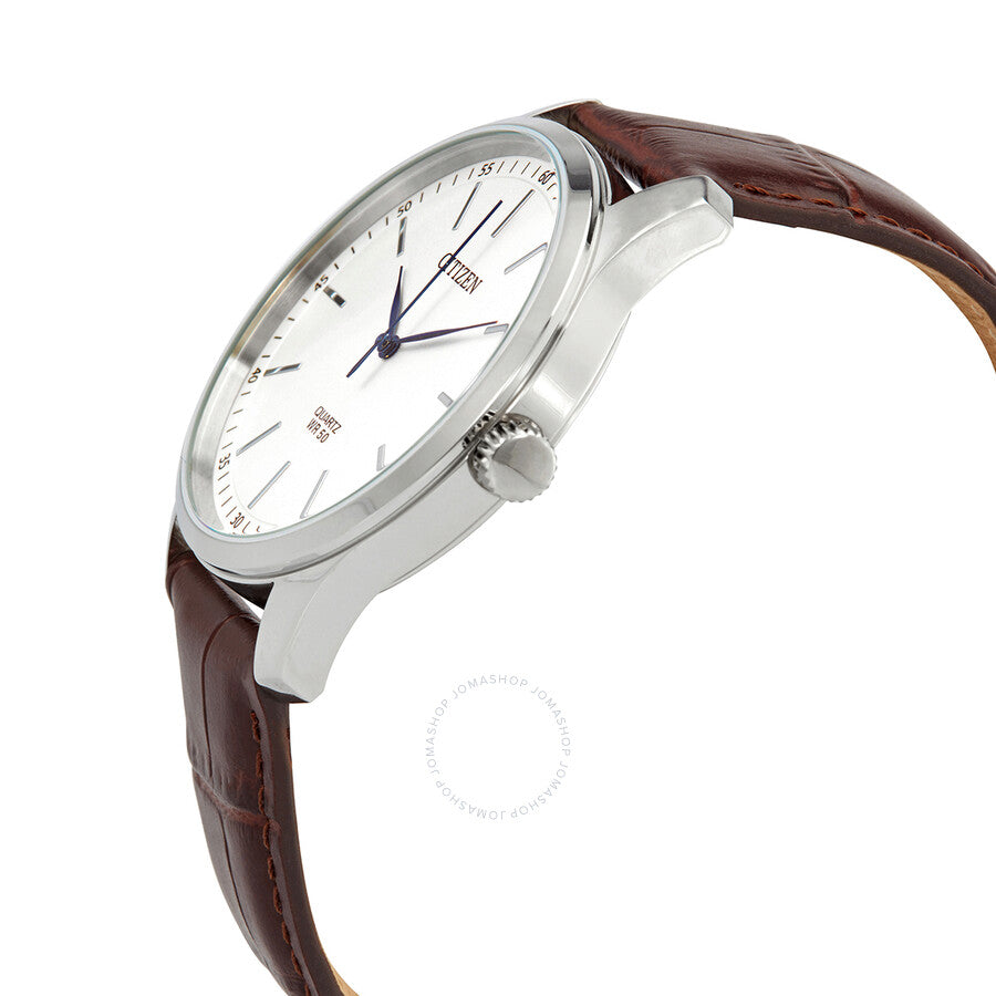 Citizen Quartz White Dial Brown Leather Men's Watch BH5000-08A - Dawson Watches #2