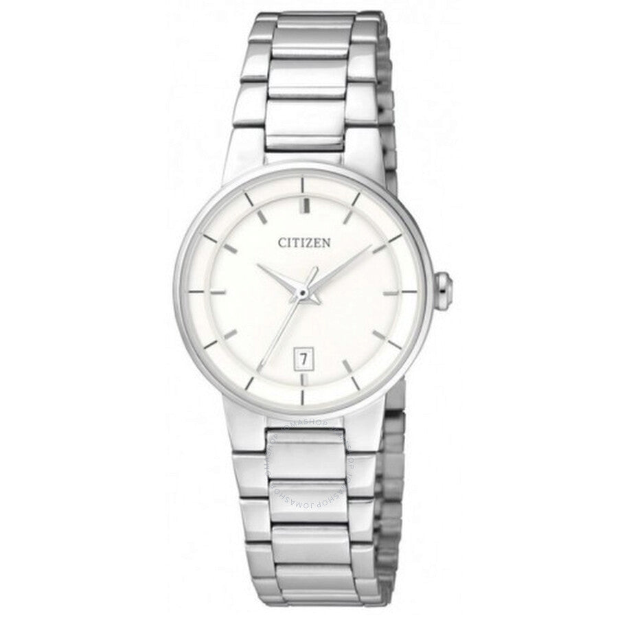 Citizen Quartz White Dial Stainless Steel Ladies Watch EU6010-53A - Dawson Watches