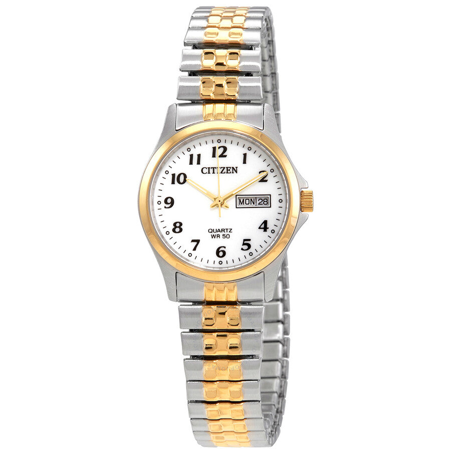 Citizen Quartz White Dial Stainless Steel Expansion Ladies Watch EQ2004-95A - Dawson Watches
