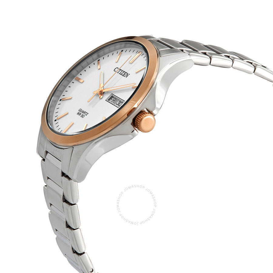 Citizen Quartz White Dial Stainless Steel Men's Watch BF2006-86A - Dawson Watches #2