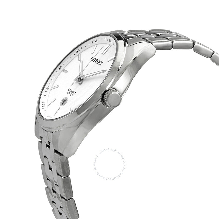 Citizen Quartz White Dial Stainless Steel Men's Watch BI5090-50A - Dawson Watches #2