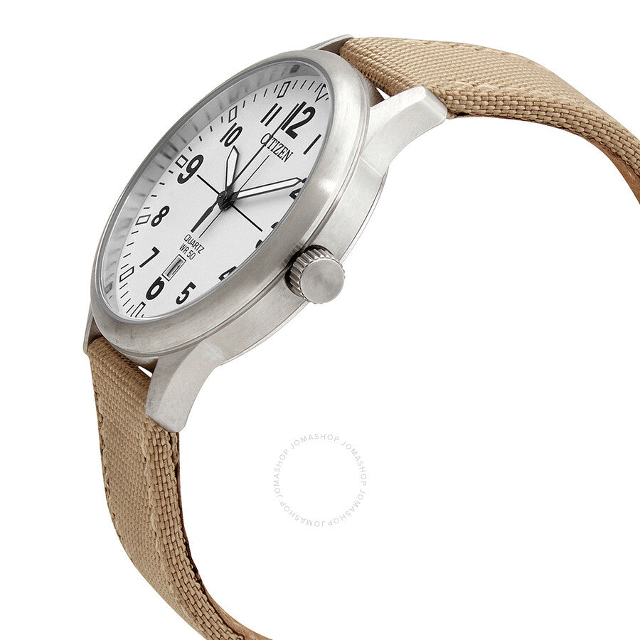 Citizen Quartz White Dial White Nylon Men's Watch BI1050-05A - Dawson Watches #2