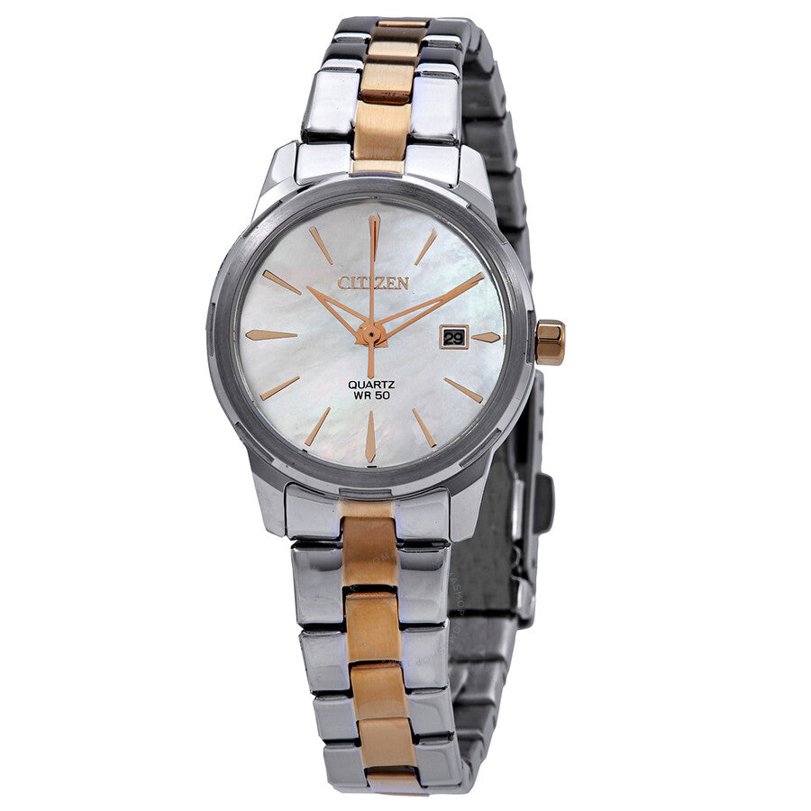 Citizen Quartz White Mother of Pearl Dial Ladies Watch EU6074-51D - Dawson Watches