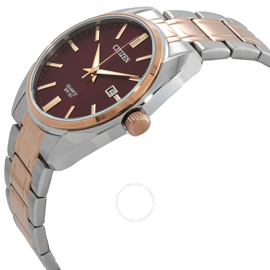 Citizen Quartz Wine Red Dial Two-Tone Men's Watch BI5104-57X - Dawson Watches #2