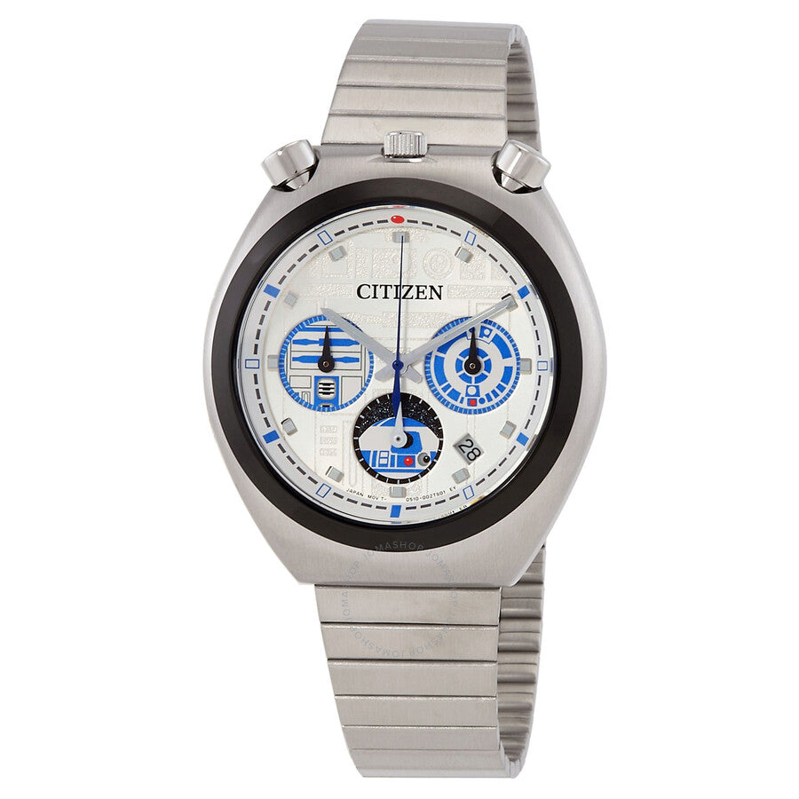 Citizen R2-D2 Star Wars Chronograph Quartz Silver Dial Unisex Watch AN3666-51A - Dawson Watches