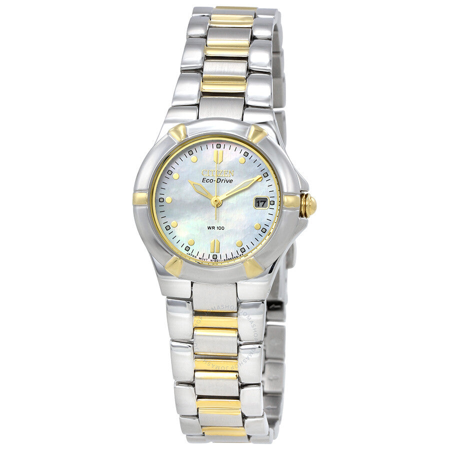 Citizen Riva Eco-Drive Mother of Pearl Two-tone Ladies Watch EW1534-57D - Dawson Watches
