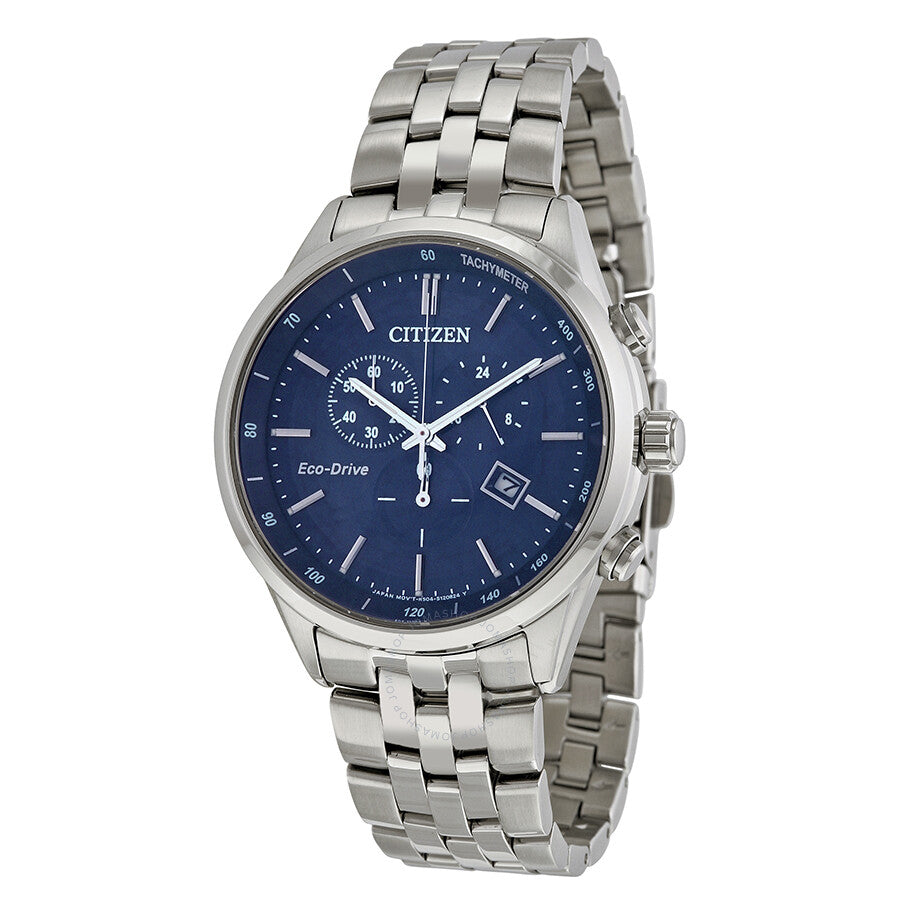 Citizen Sapphire Collection Eco-Drive Chronograph Blue Dial Men's Watch AT2141-52L - Dawson Watches