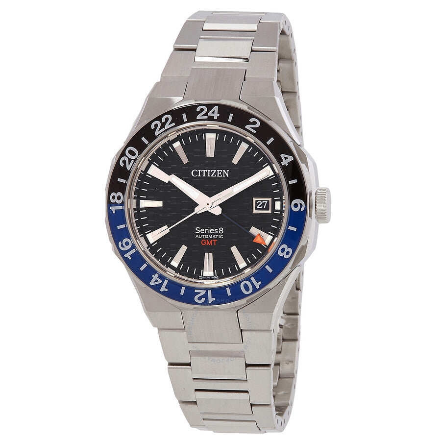 Citizen Series 8 GMT Automatic Black Dial Men's Watch NB6031-56E - The Watches Men & Co