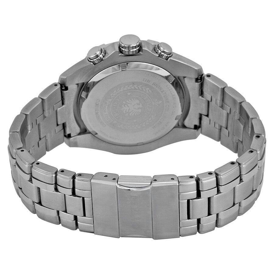 Citizen Signature Chronograph Eco-Drive Silver Dial Stainless Steel Men's Watch BL5440-58A - Dawson Watches #3