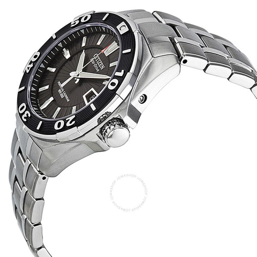 Citizen Signature Eco-Drive Black Dial Stainless Steel Men's Watch BL1250-55E - Dawson Watches #2