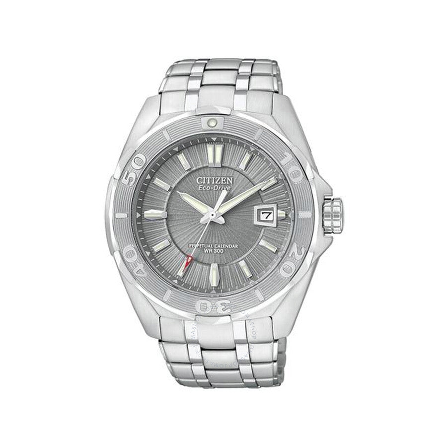 Citizen Signature Eco-Drive Grey Dial Stainless Steel Men's Watch BL1251-52H - Dawson Watches