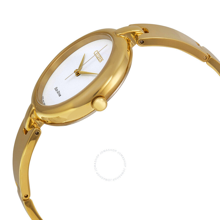 Citizen Silhouette Bangle Eco-Drive Gold-Tone Stainless Steel Ladies Watch EM0222-82A - Dawson Watches #2