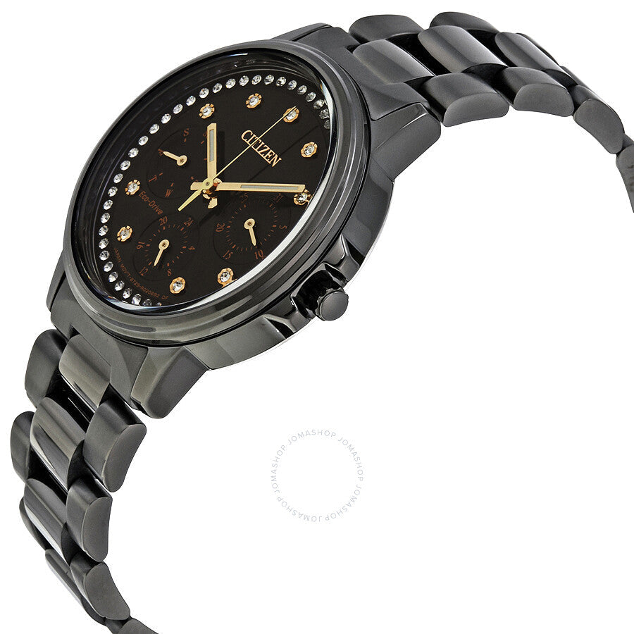 Citizen Silhouette Black Crystal-set Dial Ladies Watch FD2047-58E - Dawson Watches #2