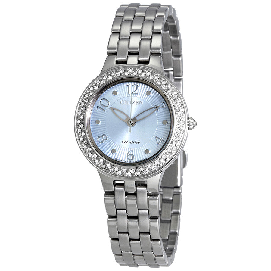 Citizen Silhouette Blue Dial Stainless Steel Ladies Watch FE2080-56L - Dawson Watches