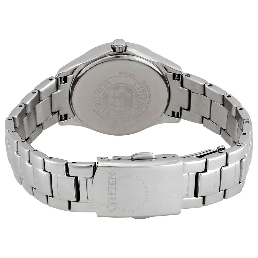 Citizen Silhouette Crystal Eco-Drive Blue Dial Stainless Steel Ladies Watch FE1140-86L - Dawson Watches #3