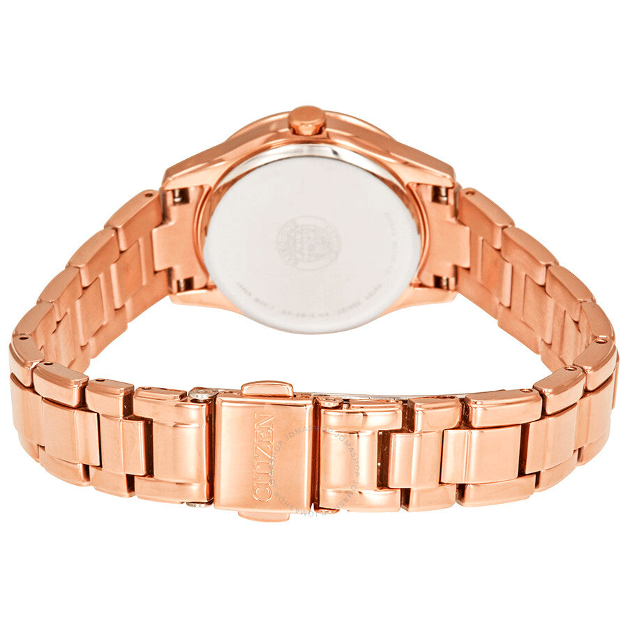 Citizen Silhouette Crystal Eco-Drive Rose Gold-Tone Ladies Watch FE1123-51Q - Dawson Watches #3