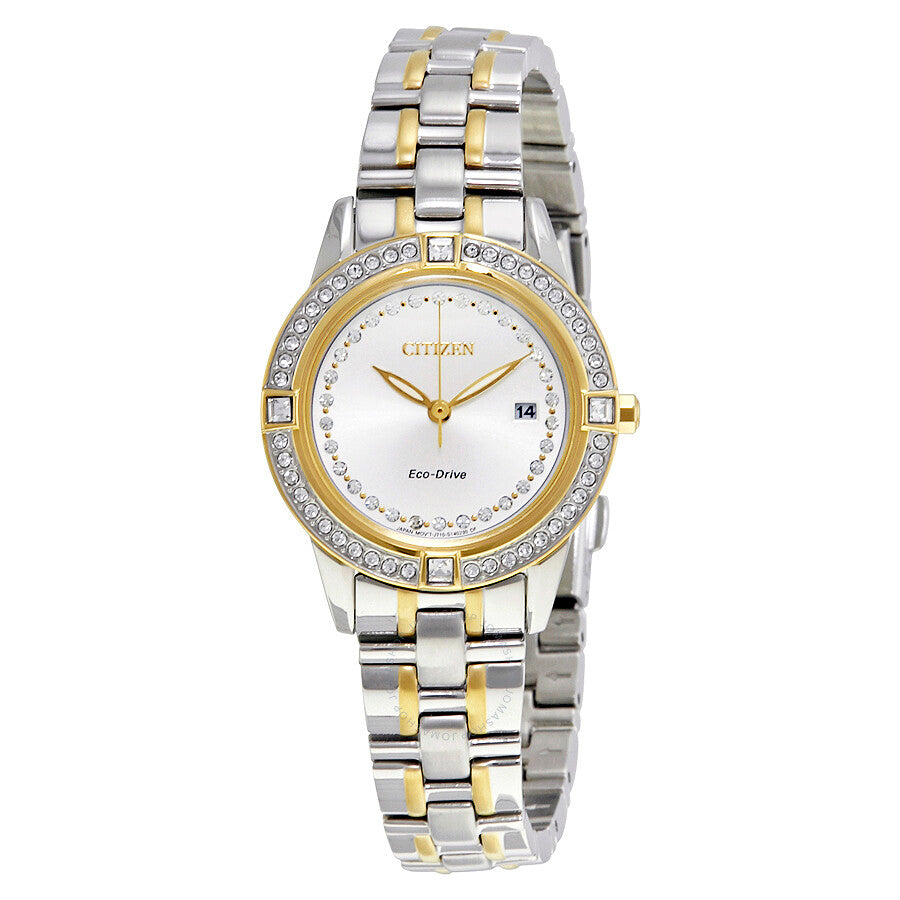 Citizen Silhouette Crystal Eco-Drive Two-tone Ladies Watch FE1154-57A - Dawson Watches