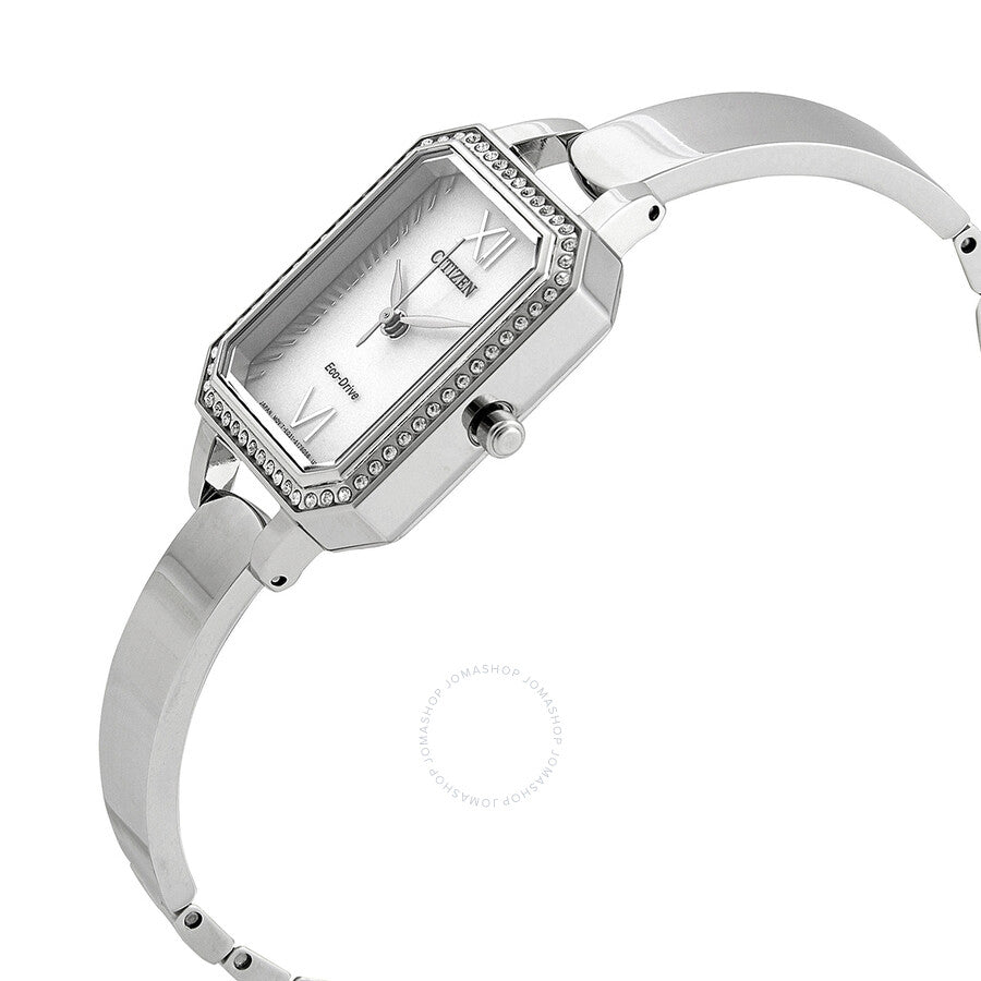 Citizen Silhouette Crystal Eco-Drive Silver Dial Ladies Watch EM0980-50A - Dawson Watches #2