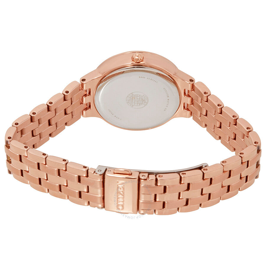 Citizen Silhouette Crystal Pink Gold Dial Ladies Watch FE2083-58Q - Dawson Watches #3