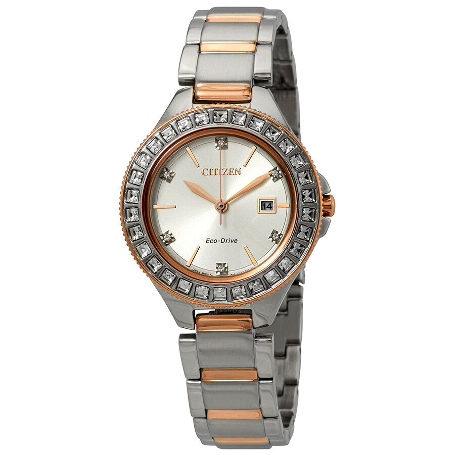 Citizen Silhouette Crystal Silver Dial Ladies Watch FE1196-57A - Dawson Watches