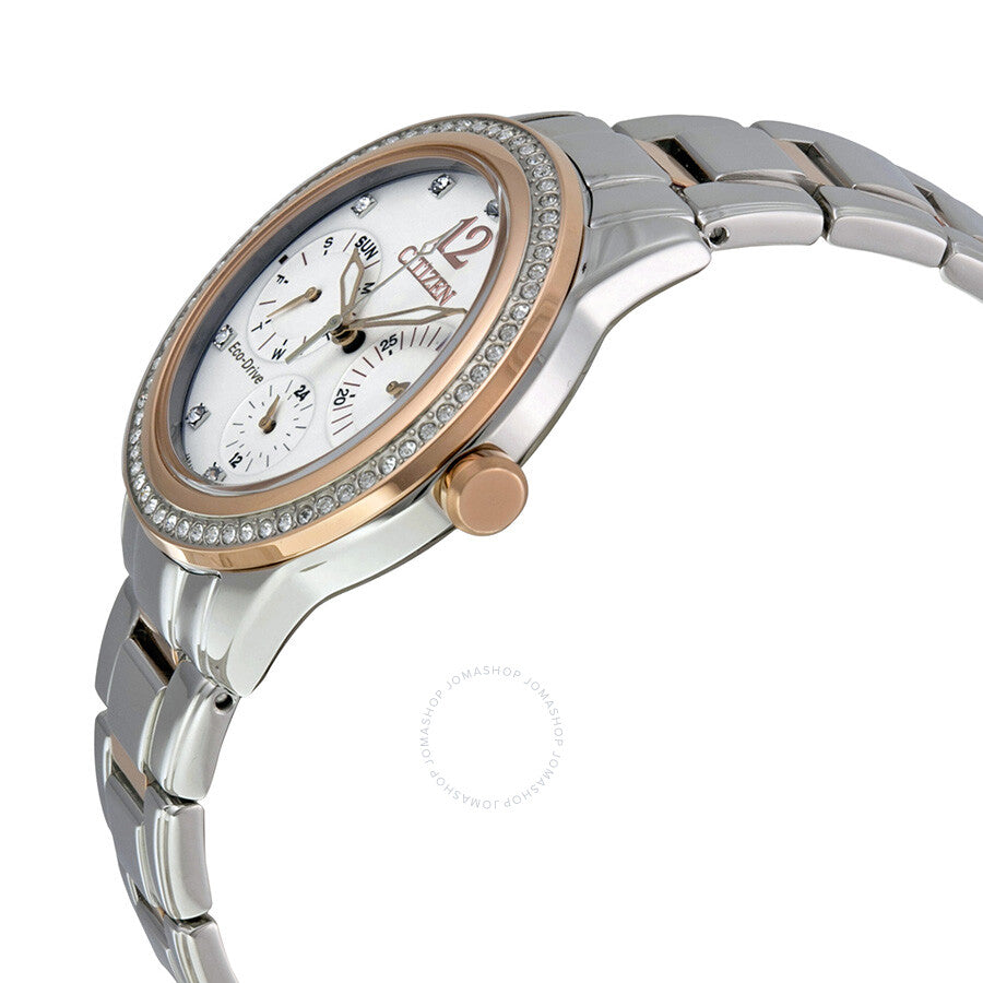 Citizen Silhouette Crystal White Dial Ladies Watch FD2016-51A - Dawson Watches #2