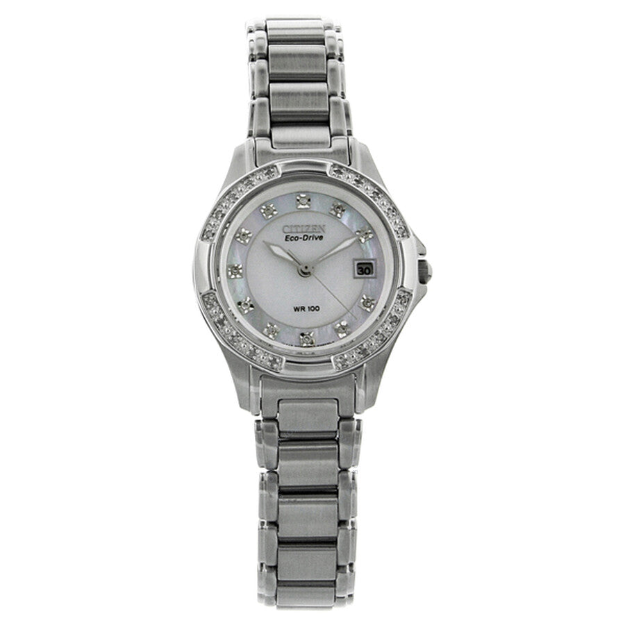 Citizen Silhouette Eco-Drive Diamond Mother of Pearl Dial Stainless Steel Ladies Watch EW2130-51D#EW2130-51D - Dawson Watches #6