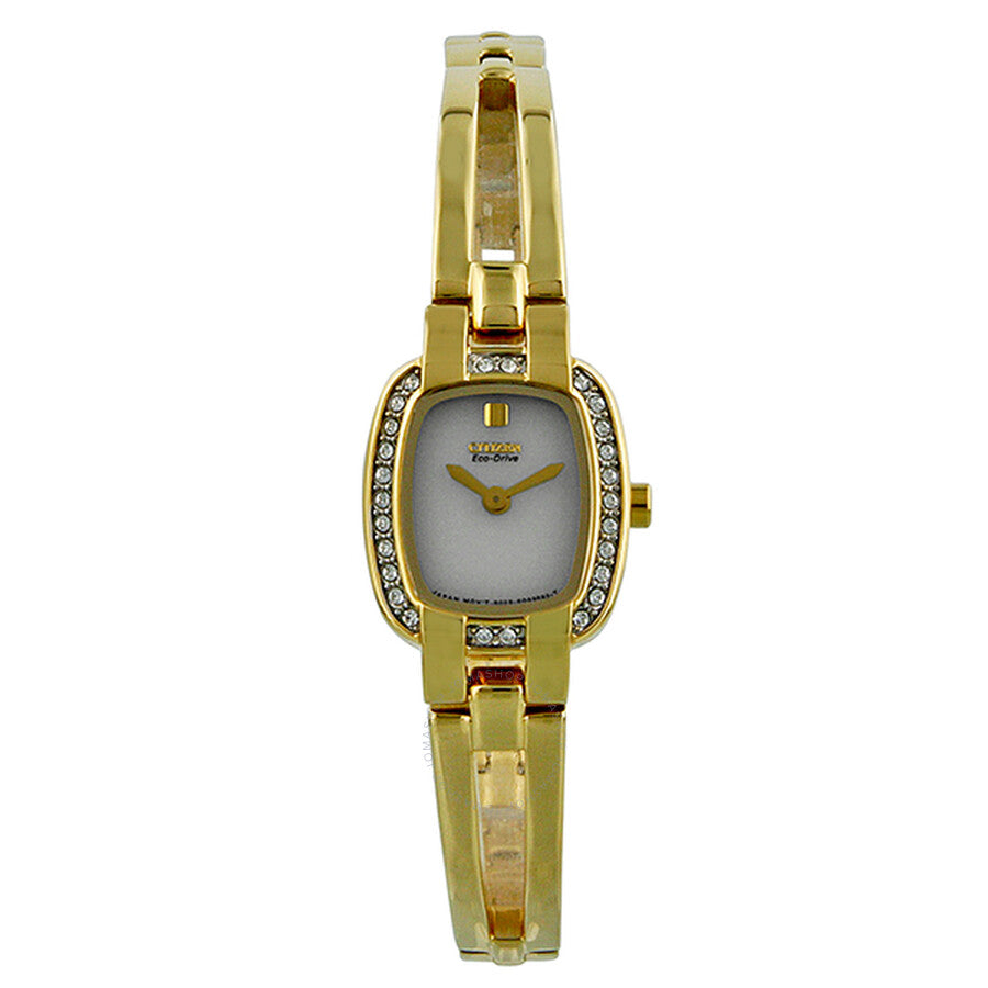 Citizen Silhouette Eco-Drive White Dial Gold-Tone Stainless Steel Ladies Watch EW9932-51A#EW9932-51A - Dawson Watches #6