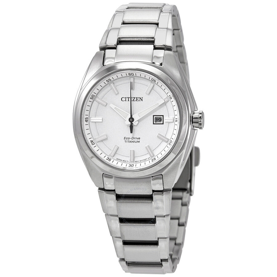 Citizen Silver Dial Titanium Ladies Watch EW2210-53A - Dawson Watches