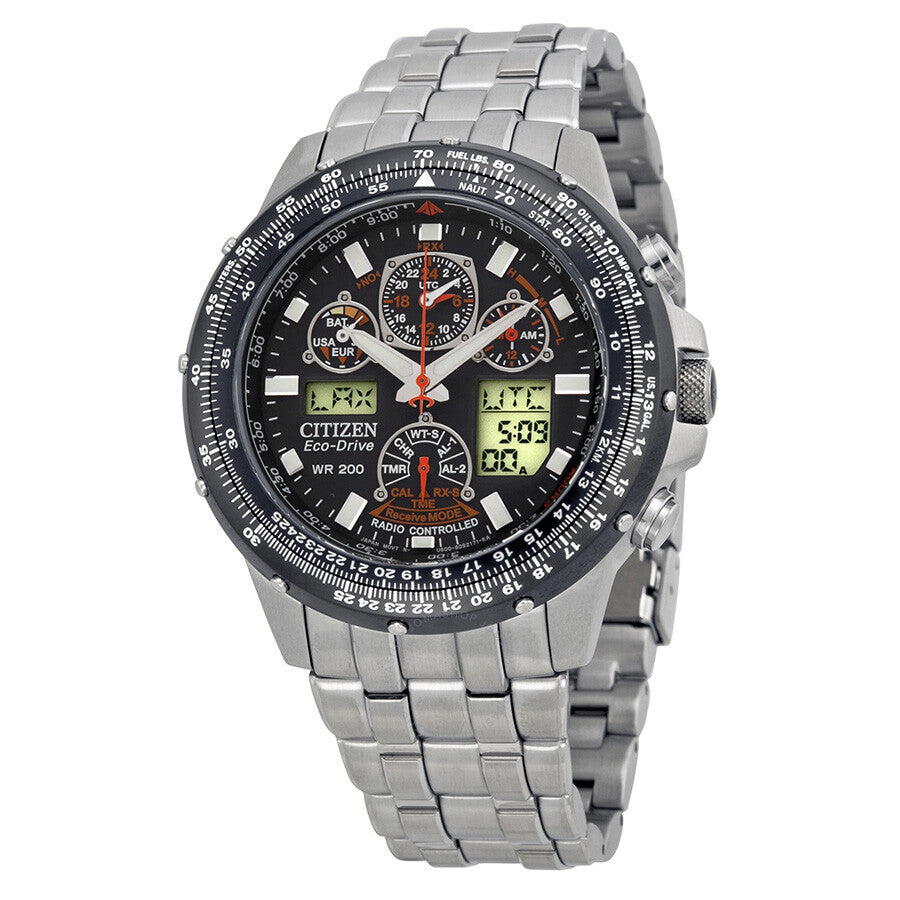 Citizen Skyhawk A-T Stainless Steel Chronograph Atomic Men's Watch JY0000-53E - Dawson Watches
