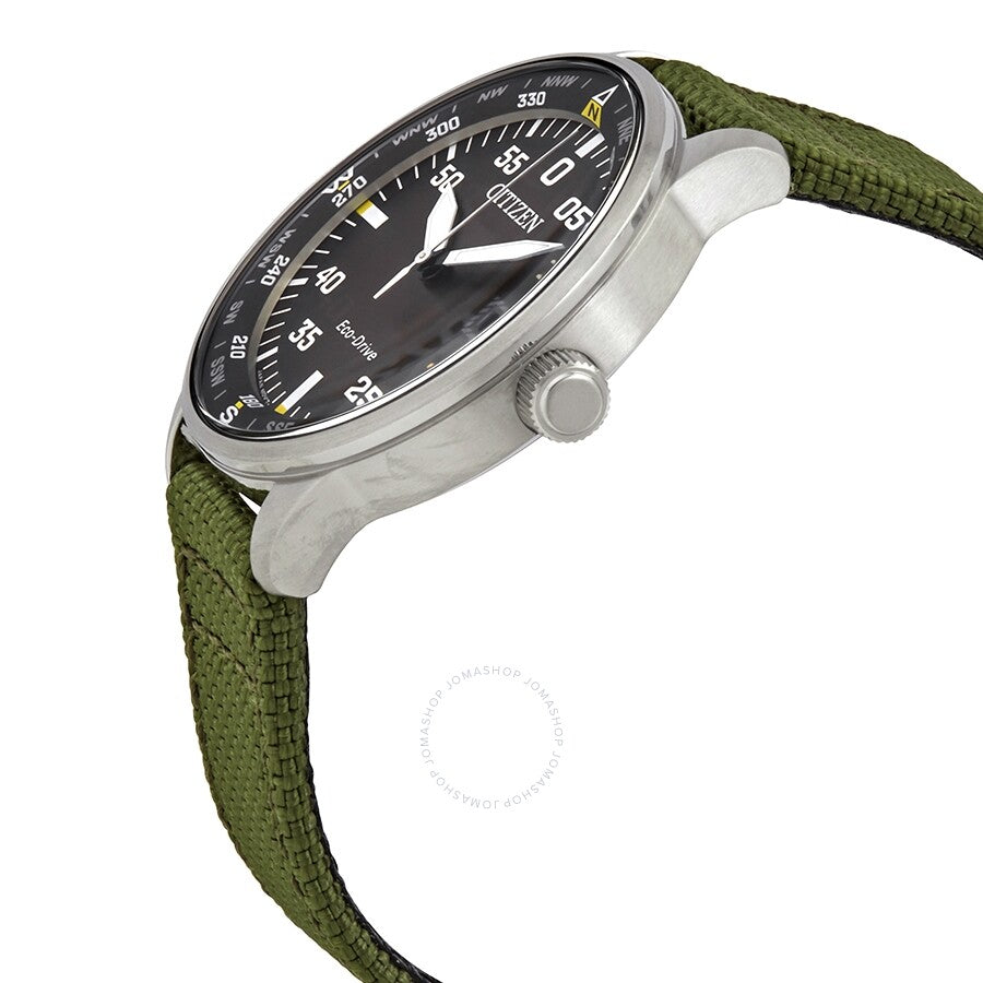 Citizen Solar Black Dial Green Nylon Men's Watch BM7390-22X - Dawson Watches #2