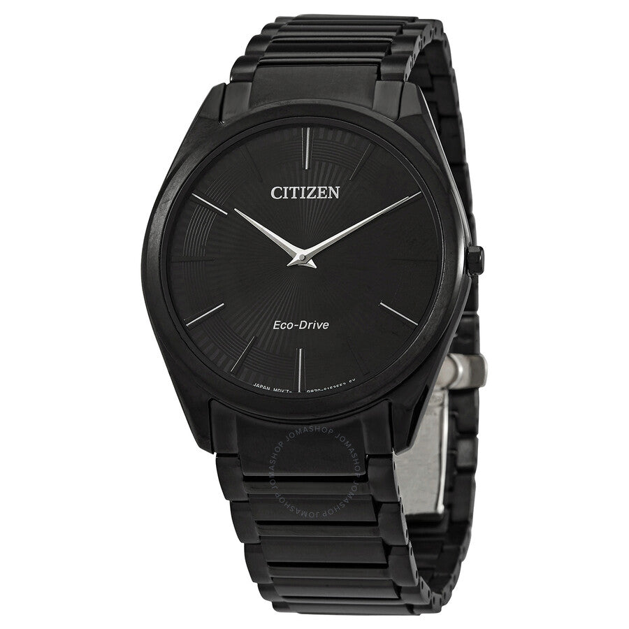 Citizen Stiletto Black Dial Black-plated Men's Watch AR3079-85E - Dawson Watches