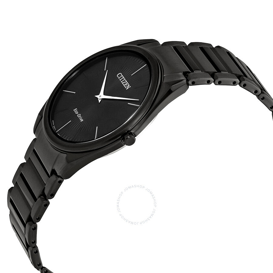 Citizen Stiletto Eco-Drive Black Dial Men's Watch AR3075-51E - Dawson Watches #2