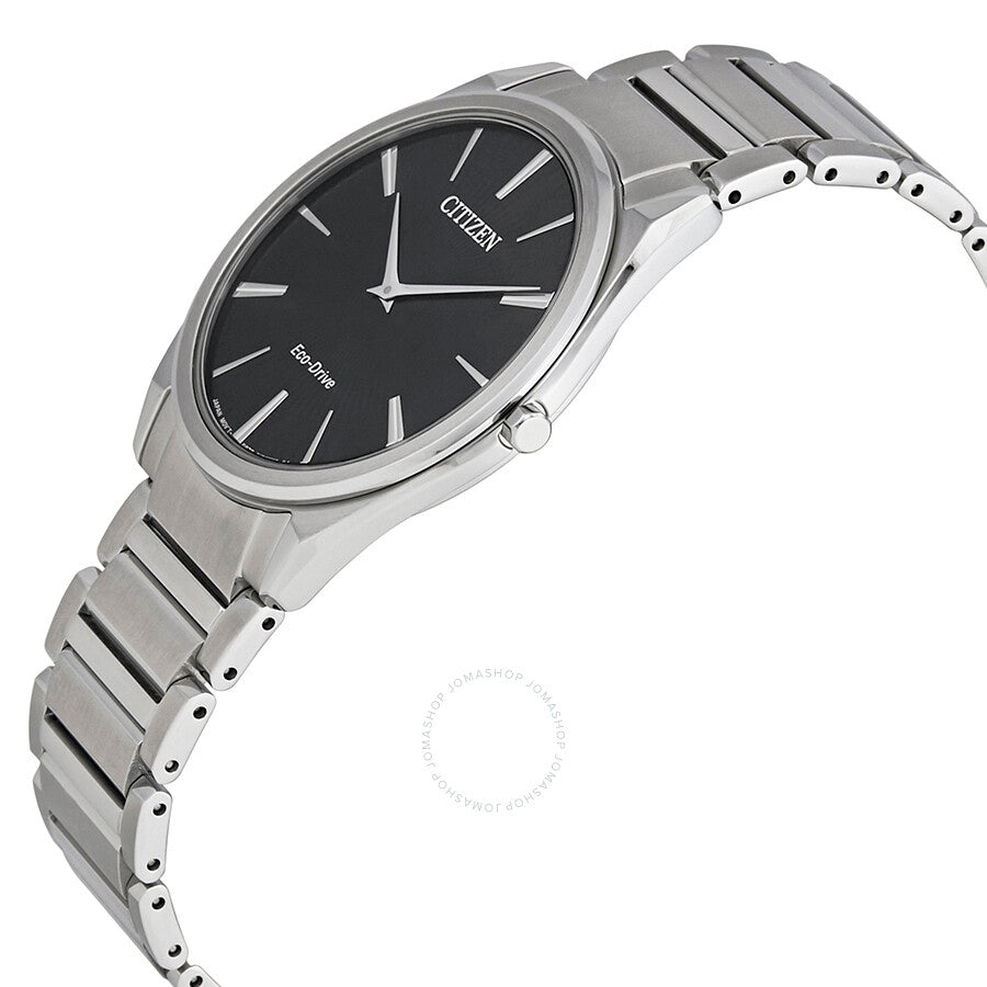 Citizen Stiletto Eco-Drive Black Dial Stainless Steel Men's Watch AR3070-55E - Dawson Watches #2