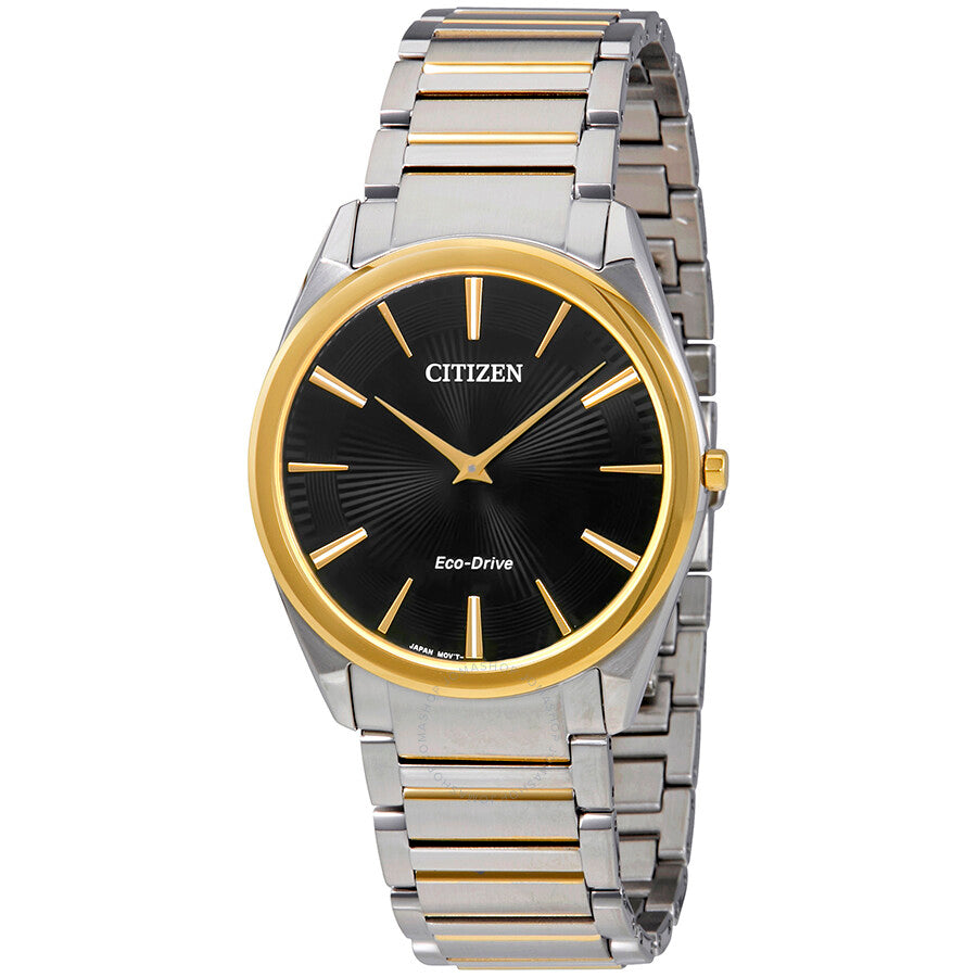 Citizen Stiletto Black Guilloche Dial Men's Watch AR3074-54E - Dawson Watches