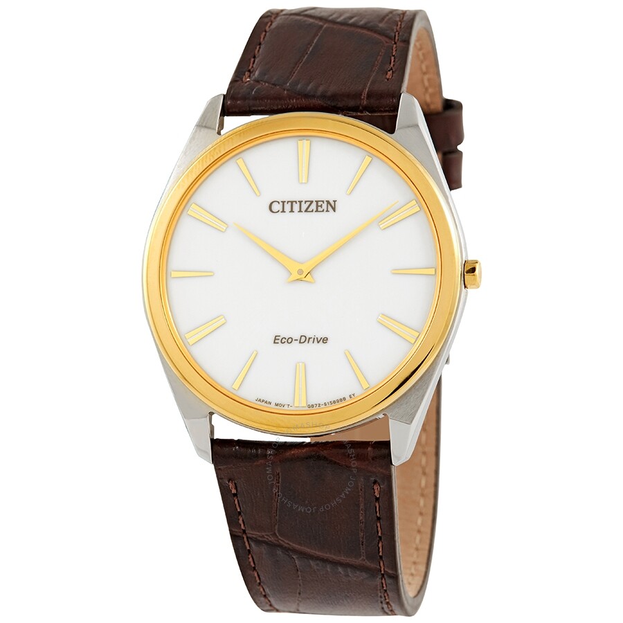 Citizen Stiletto Eco-Drive White Dial Men's Watch AR3074-03A - Dawson Watches