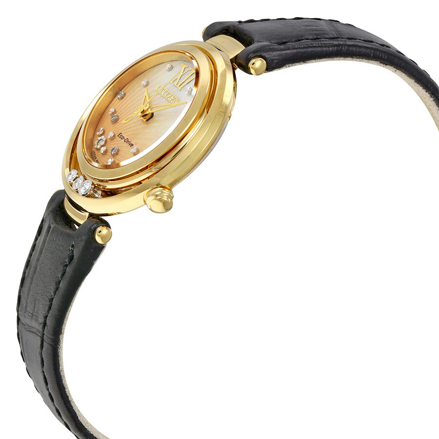 Citizen Sunrise Eco-Drive Diamond Black Leather Strap Ladies Watch CZEM0322-02Y - Dawson Watches #2